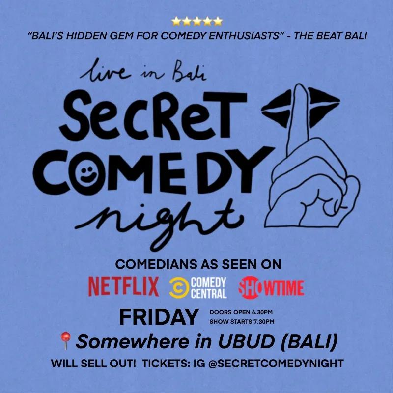 Event at Secret Location on August 16 2024: Secret Comedy Night