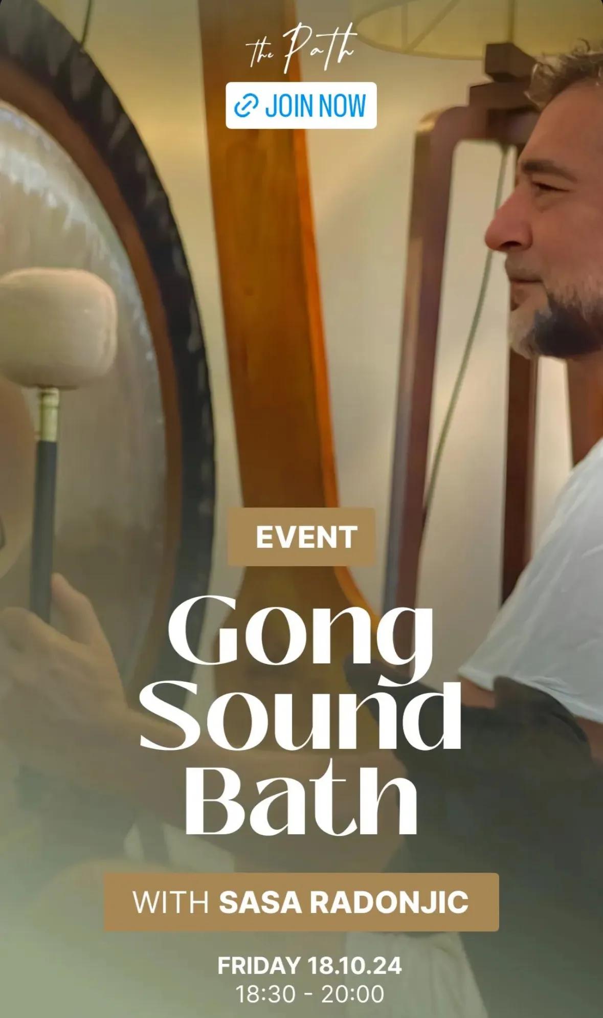 Event at The Path on October 18 2024: Gong Sound Bath