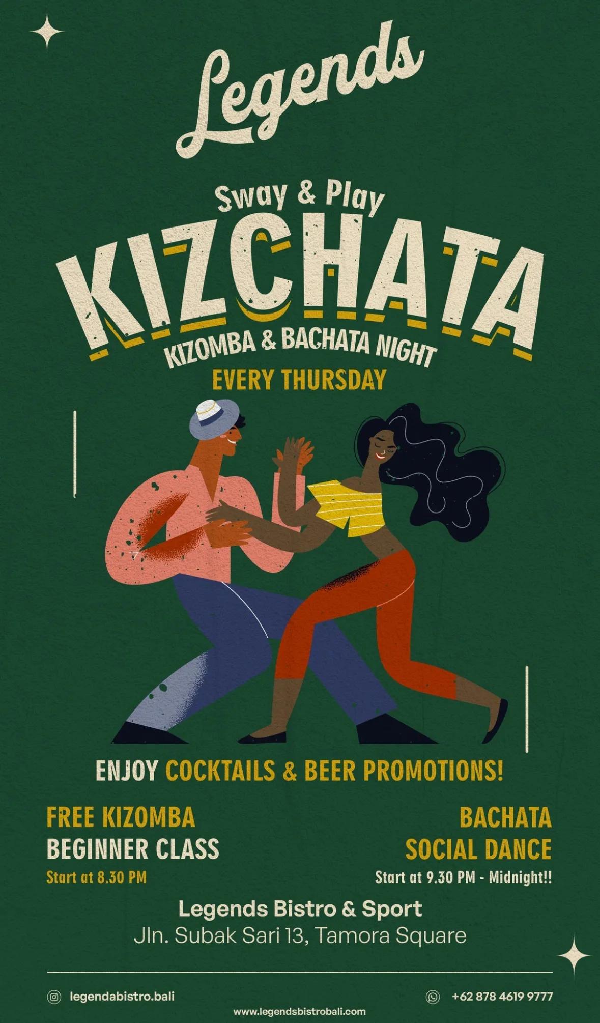 Event at Legends Bistro every Thursday 2024: Kizchata