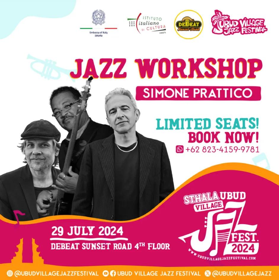 Event at DeBeat Music Store on July 29 2024: Jazz Workshop with Simone Prattico