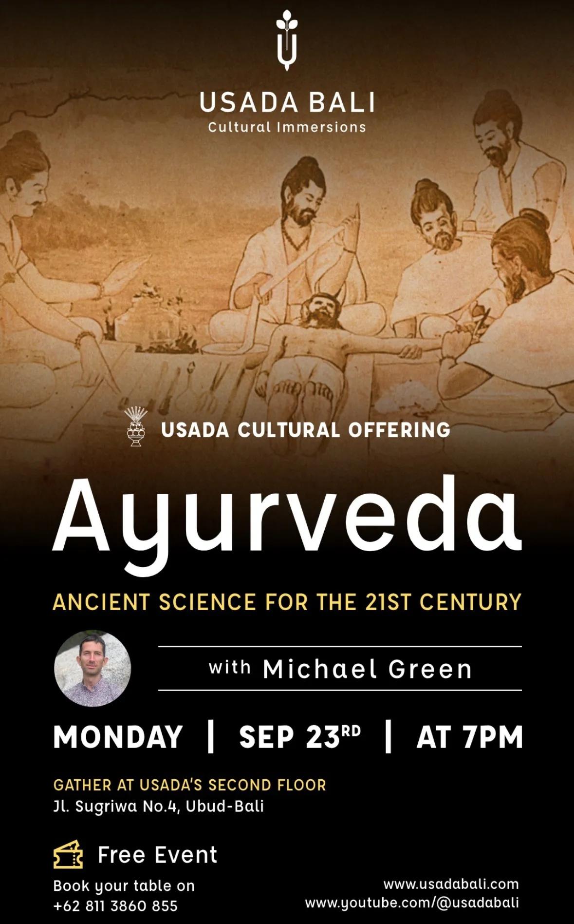 Event at Usada on September 23 2024: Ayurveda