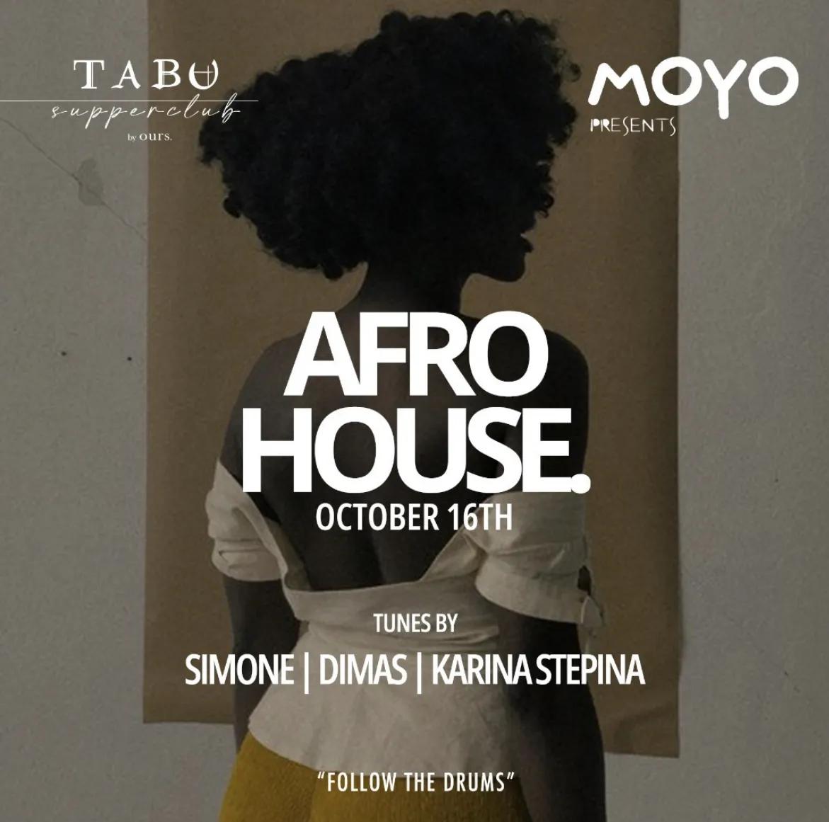 Event at Tabu on October 16 2024: Afro House.