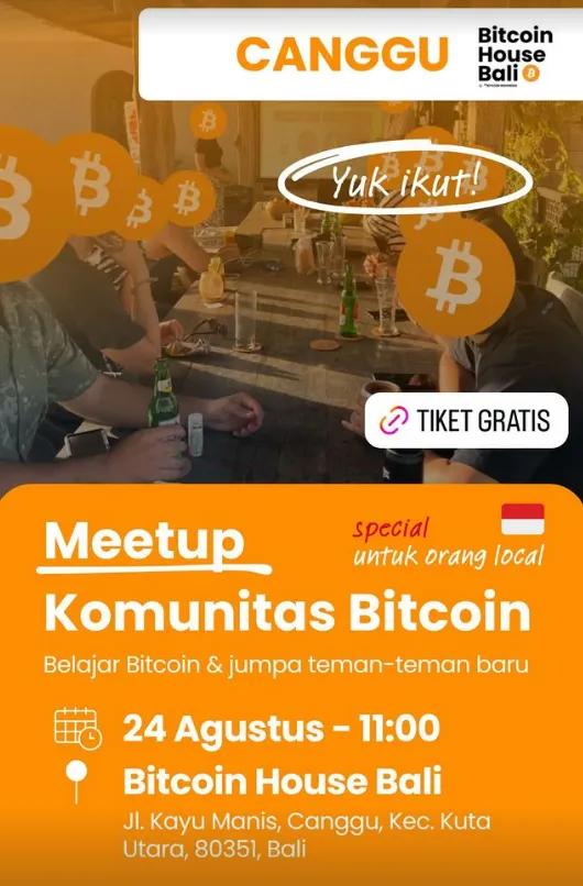 Event at Bitcoin House on August 24 2024: Meetup Community Bitcoin