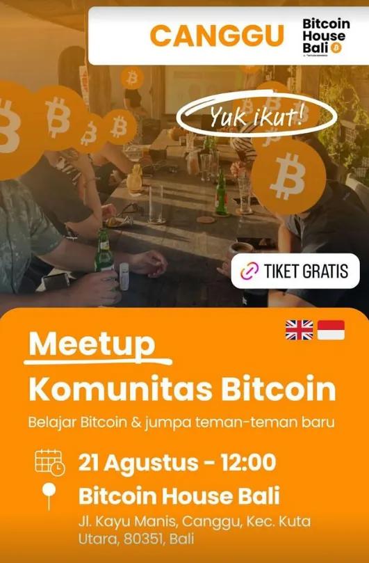 Event at Bitcoin House on August 21 2024: Bitcoin Brunch at the Bitcoin House Bali!