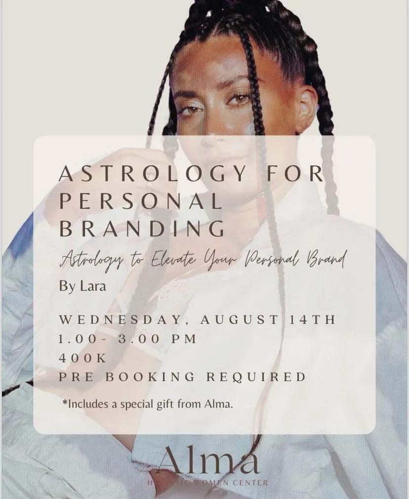 Event at Alma Holistic Women on August 14 2024: Astrology For Personal Branding