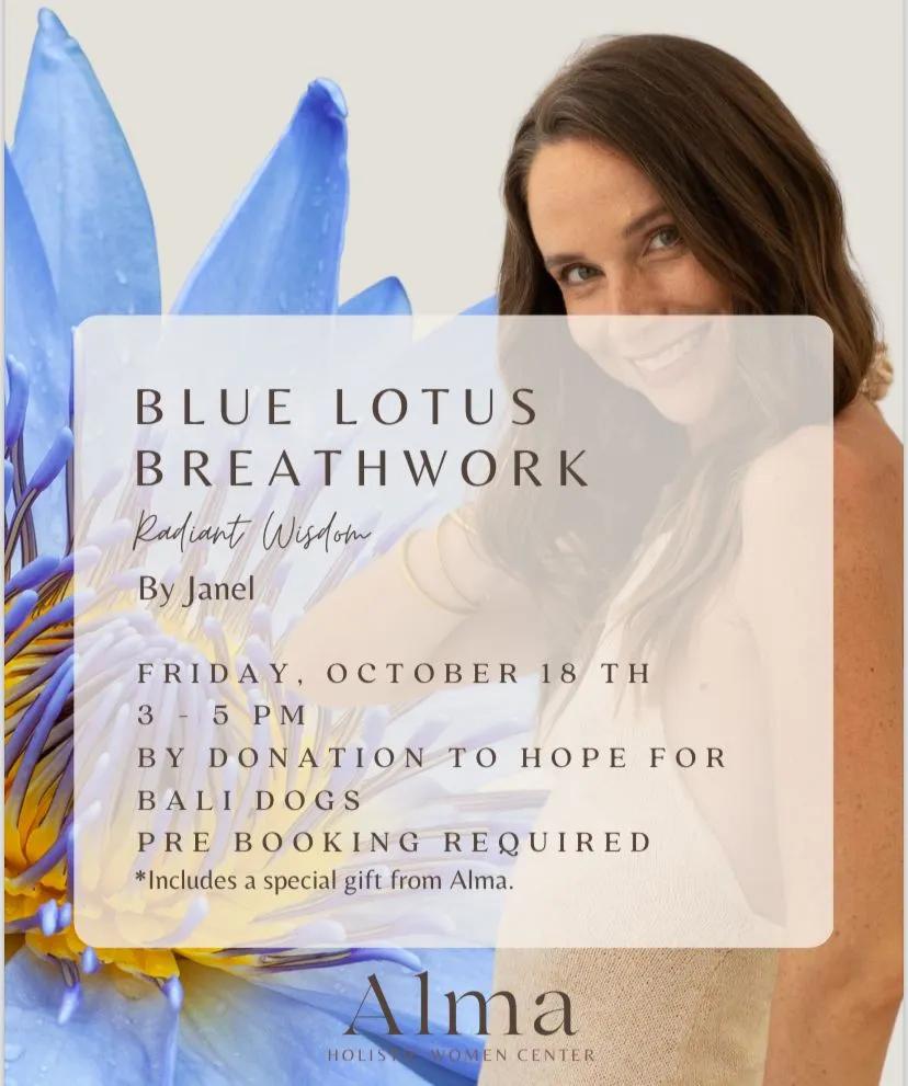 Event at Alma Holistic Women on October 18 2024: Blue Lotus Breathwork