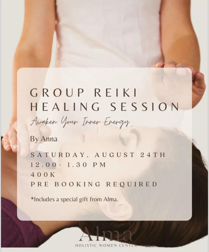 Event at Alma Holistic Women on August 24 2024: Group Reiki Healing Session