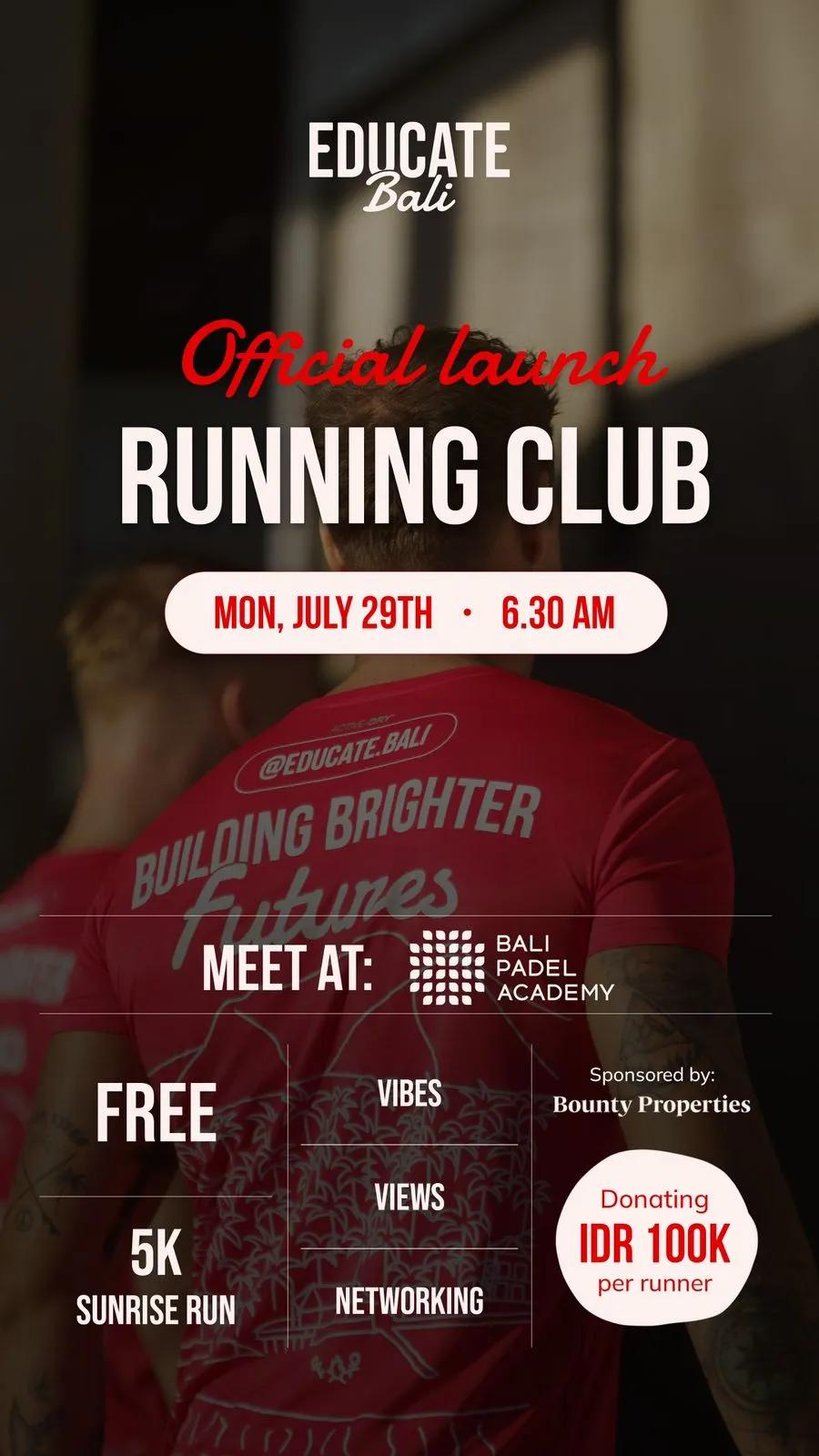 Event at Bali Padel Academy on July 29 2024: Running Club