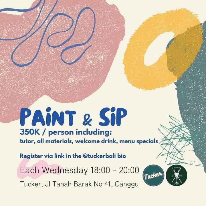 Event at Tucker every Wednesday 2024: Paint & Sip