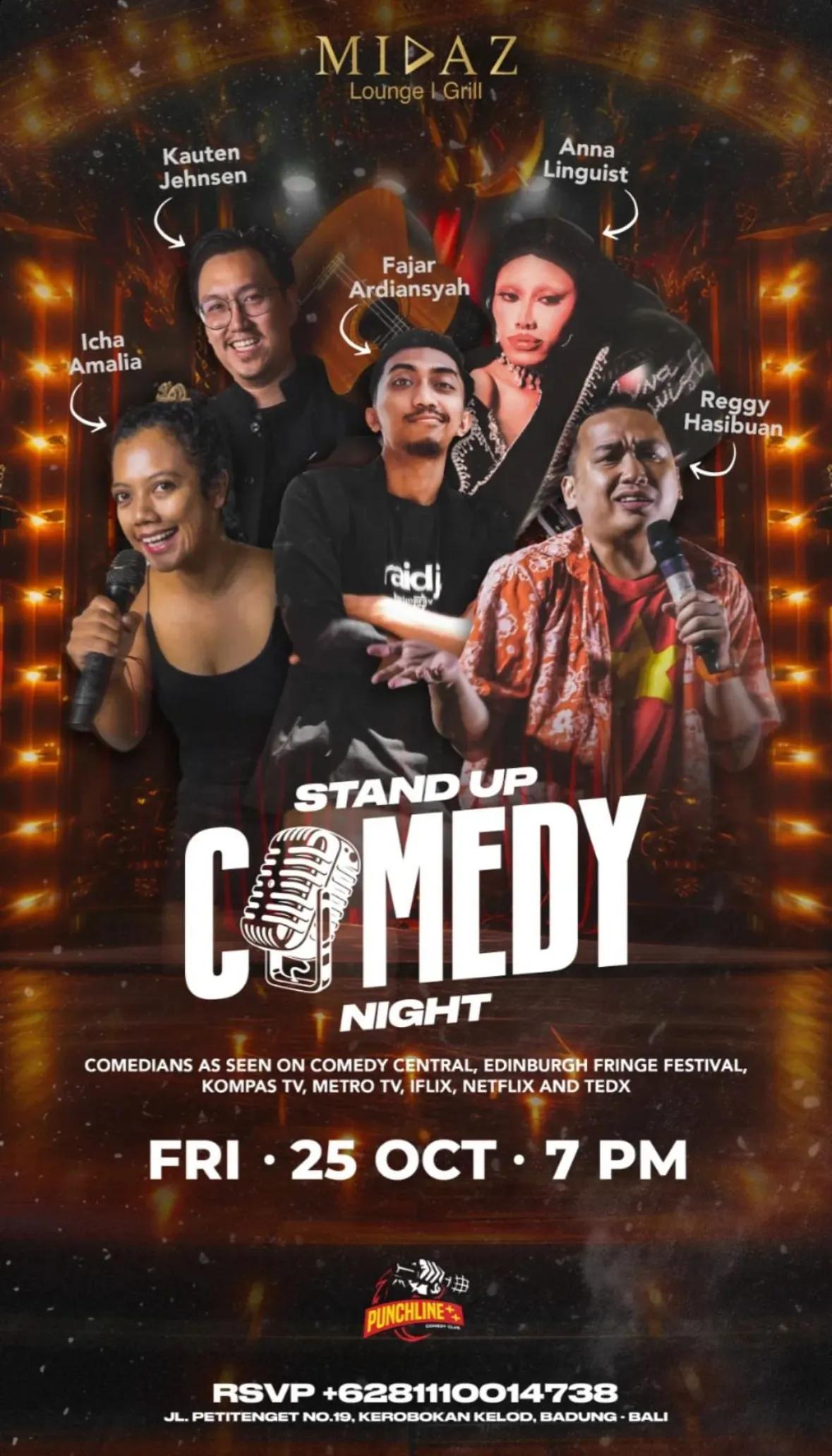 Event at Midaz on October 25 2024: Stand-Up Comedy Night