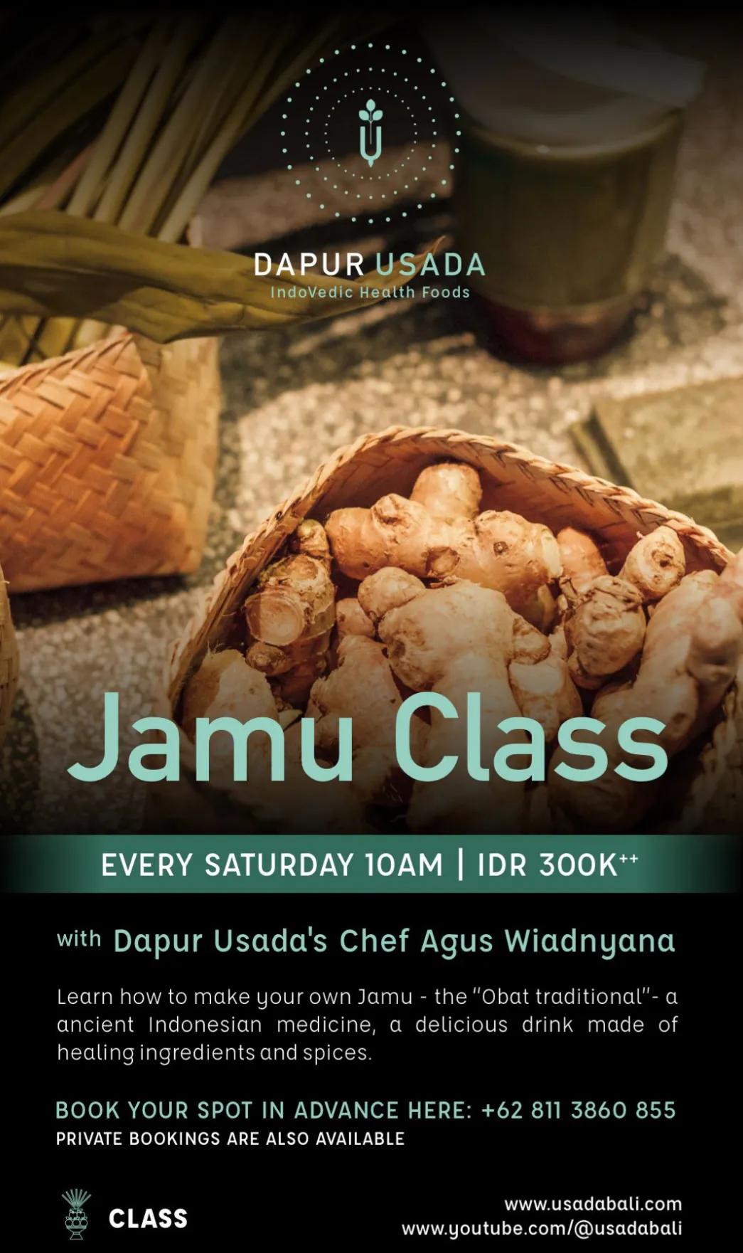 Event at Usada every Saturday 2024: Jamu Class