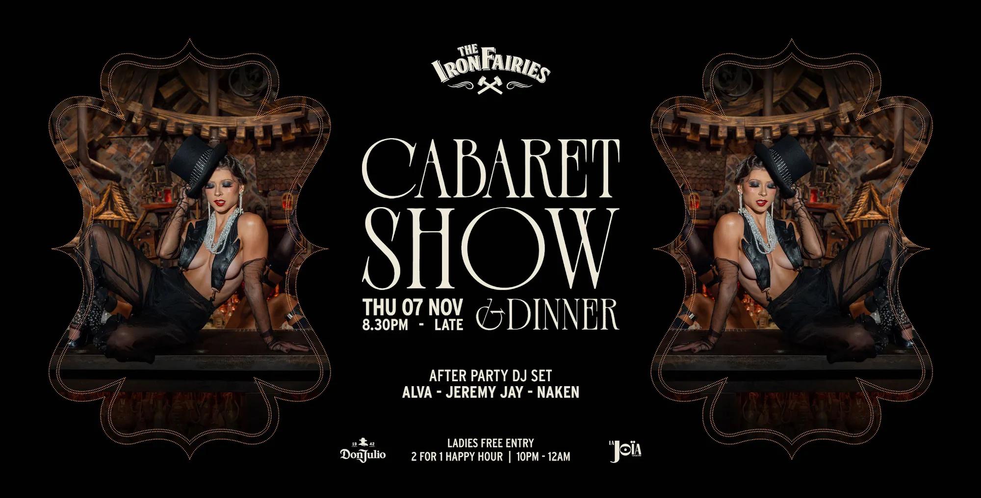 Event at The Iron Fairies on November 7 2024: Cabaret Show & Dinner