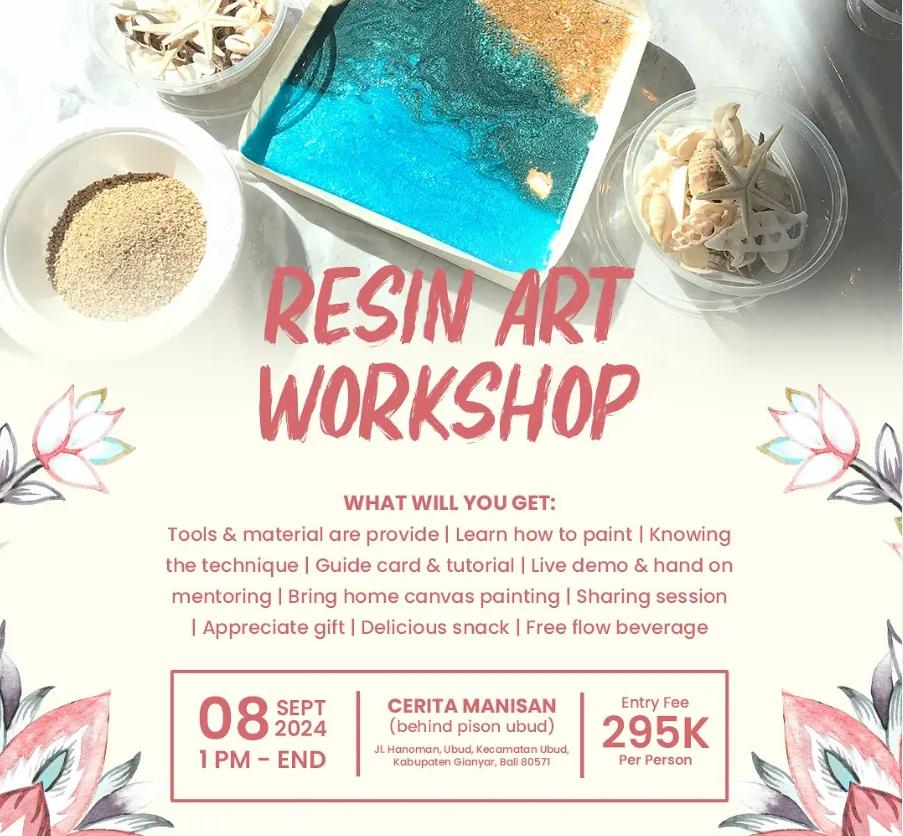 Event at Cerita Manisan on September 8 2024: Resin Art Workshop