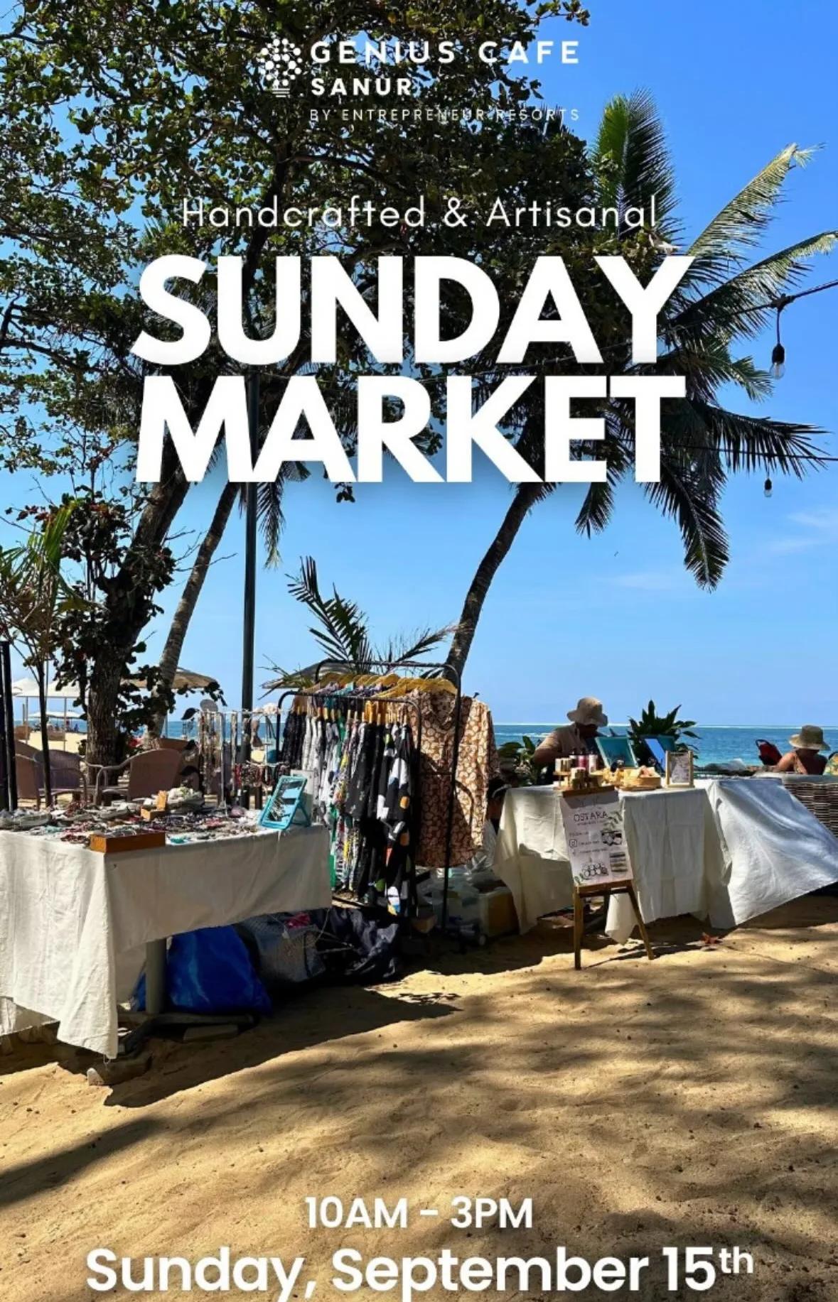 Event at Genius Cafe on September 15 2024: Sunday Market