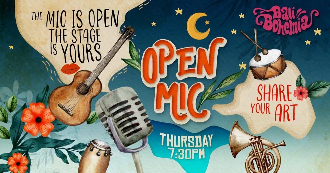 Event at Bali Bohemia every Thursday 2024: Open Mic