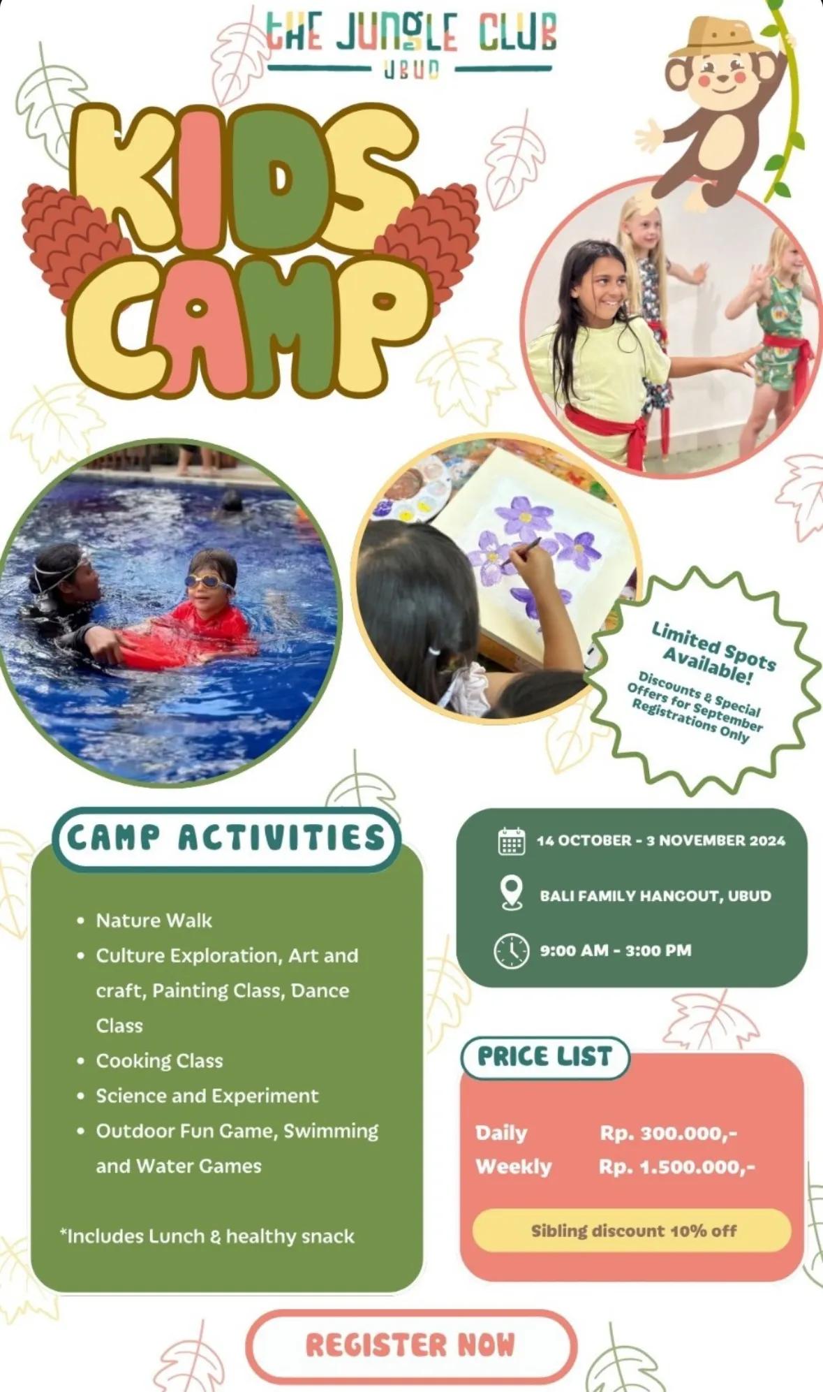 Event at Bali Family Hangout everyday in 2024: Kids Camp