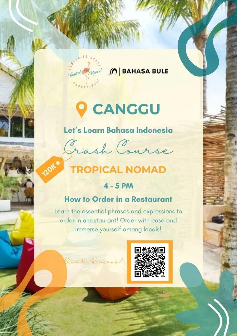 Event at Tropical Nomad on October 22 2024: Bahasa Indonesia Crash Course