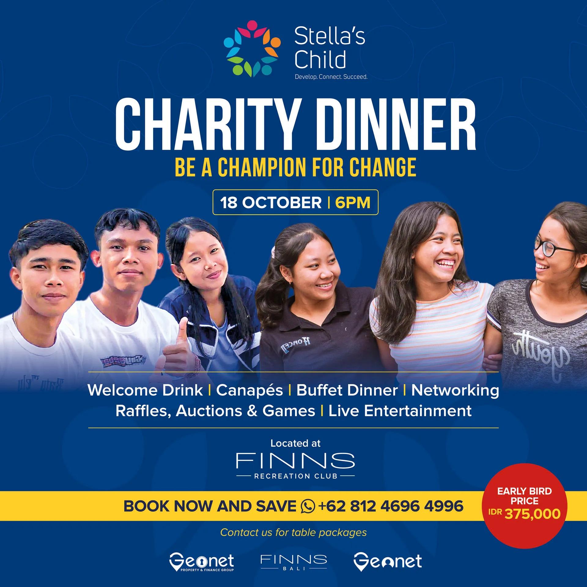 Event at Finns Recreation Club on October 18 2024: Charity Dinner