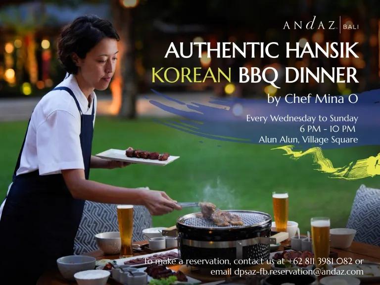 Event at Andaz everyday in 2024: Hansik Korean BBQ Dinner