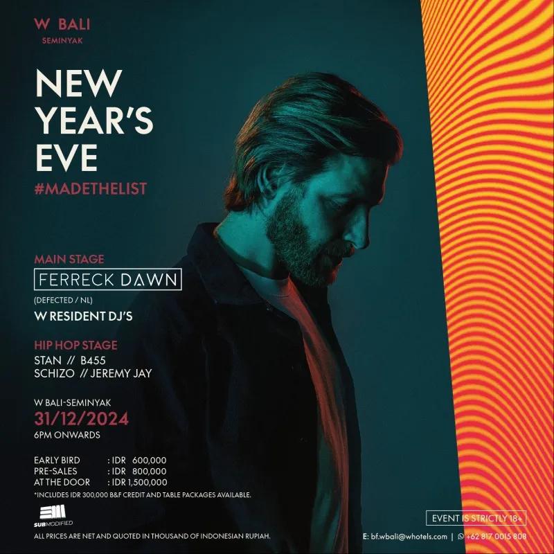 Event at W Bali on December 31 2024: New Year's Eve Party