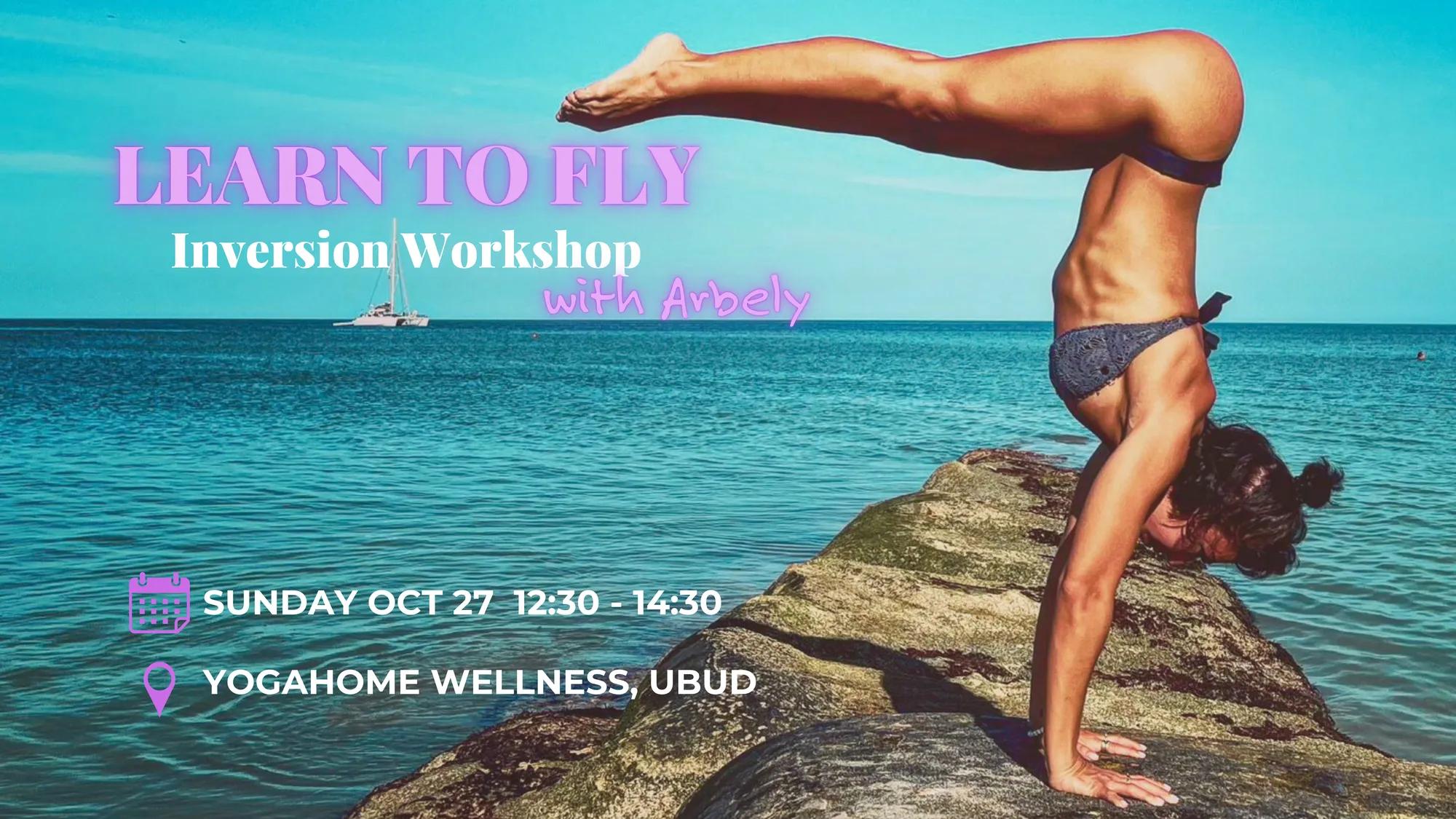 Event at Yoga Home on October 27 2024: Learn To Fly: Inversion Workshop