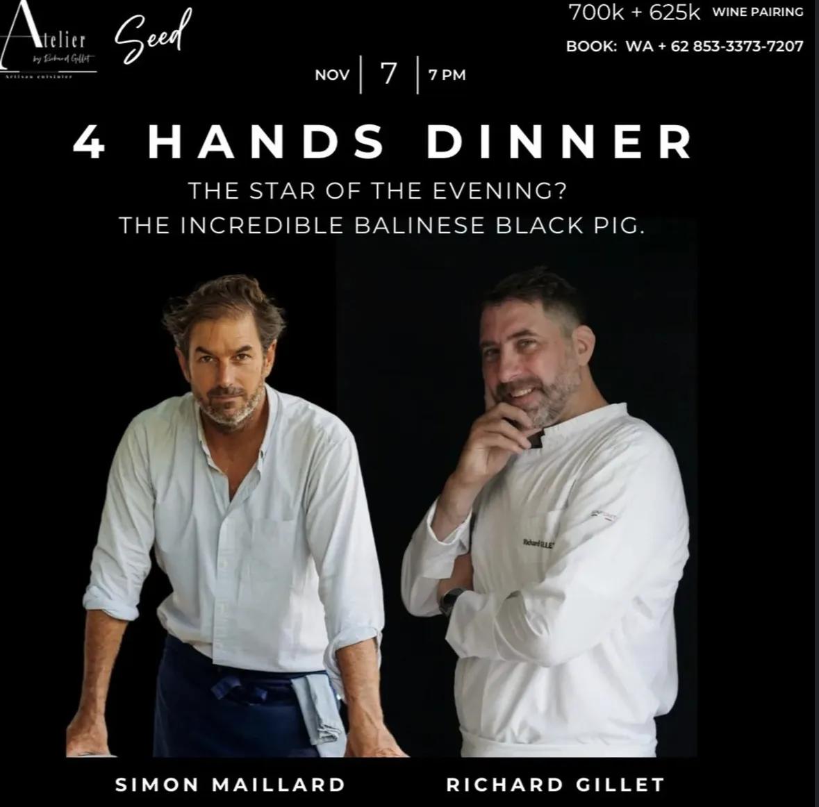 Event at Seed Bingin on November 7 2024: 4 Hands Dinner