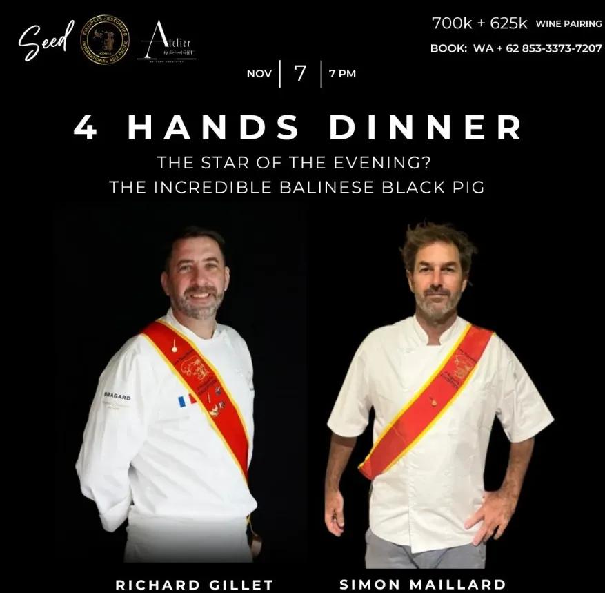 Event at Seed Bingin on November 7 2024: 4 Hands Dinner