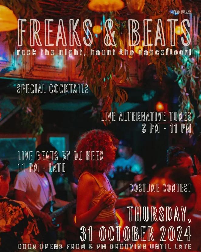 Event at No Más Bar on October 31 2024: Freaks & Beats