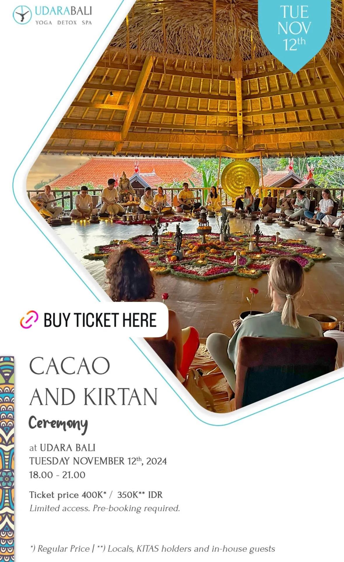 Event at Udara on November 12 2024: Cacao & Kirtan Ceremony