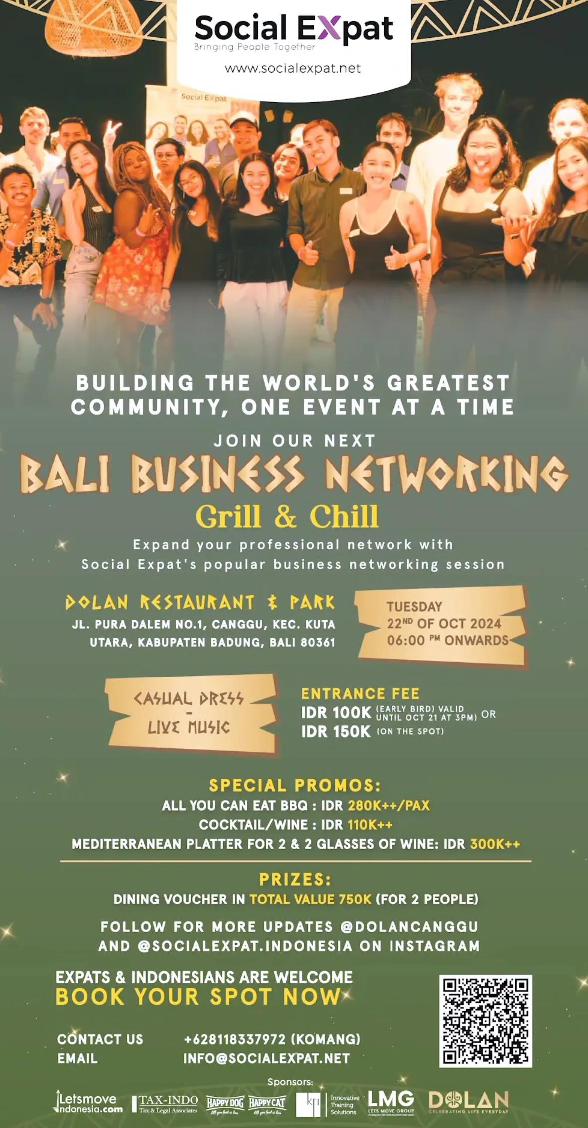 Event at Dolan on October 22 2024: Bali Business Networking