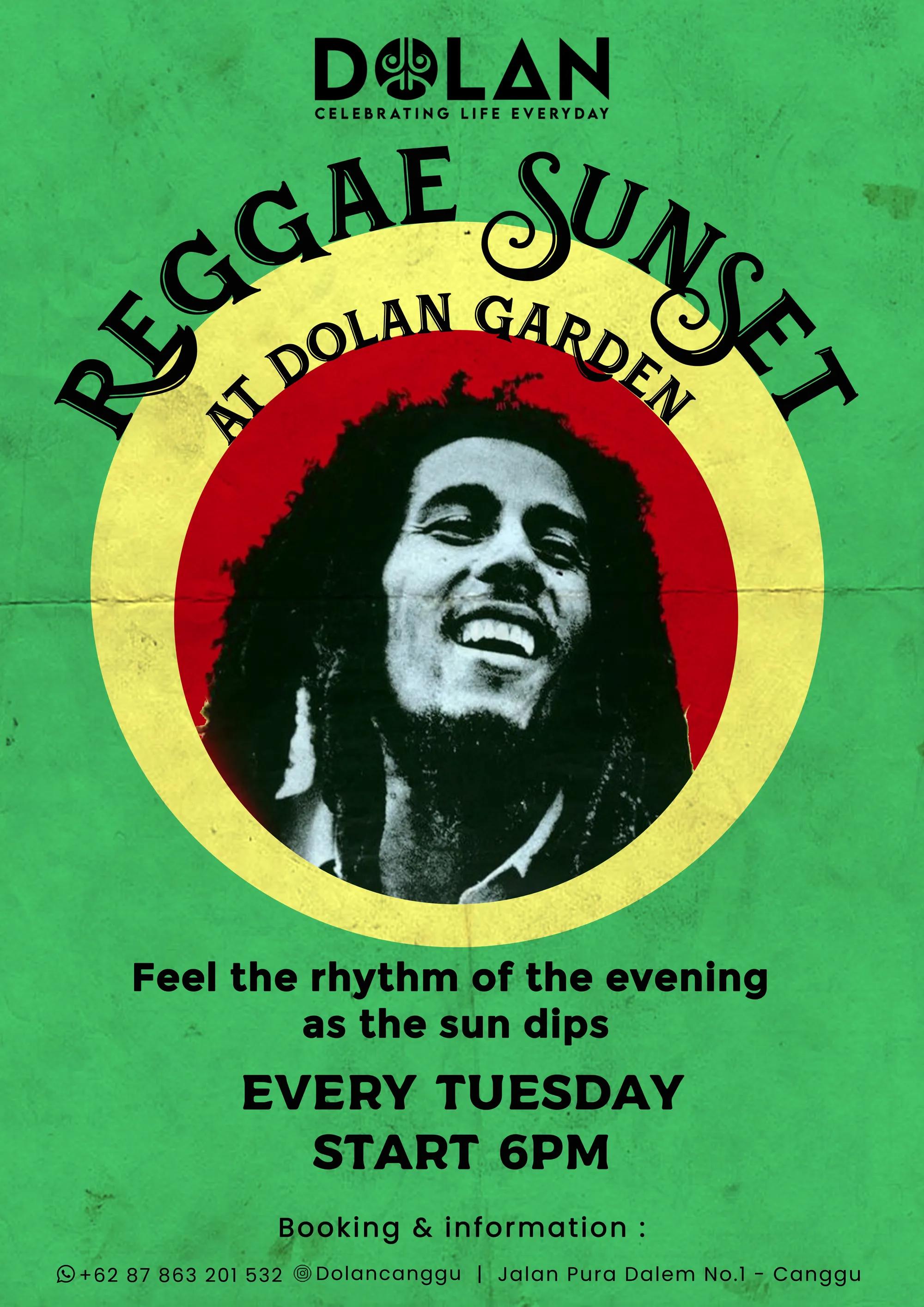 Event at Dolan every Tuesday 2024: Reggae Sunset