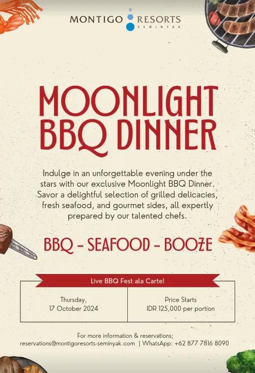 Event at Montigo Resorts on October 17 2024: Moonlight Bbq Dinner