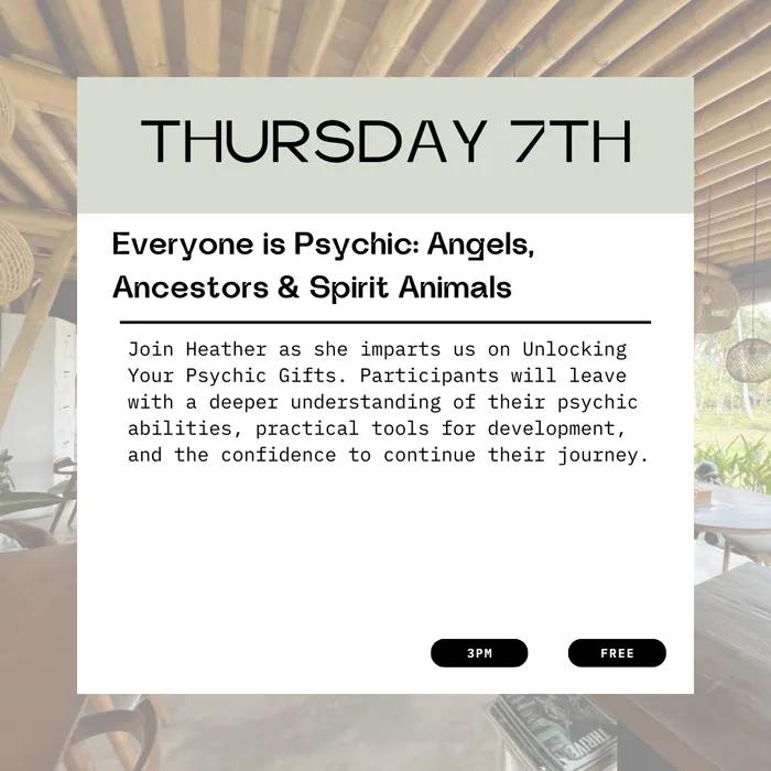 Event at Beluna - House of Creatives on November 7 2024: Everyone is Psychic: Angels, Ancestors & Spirit Animals