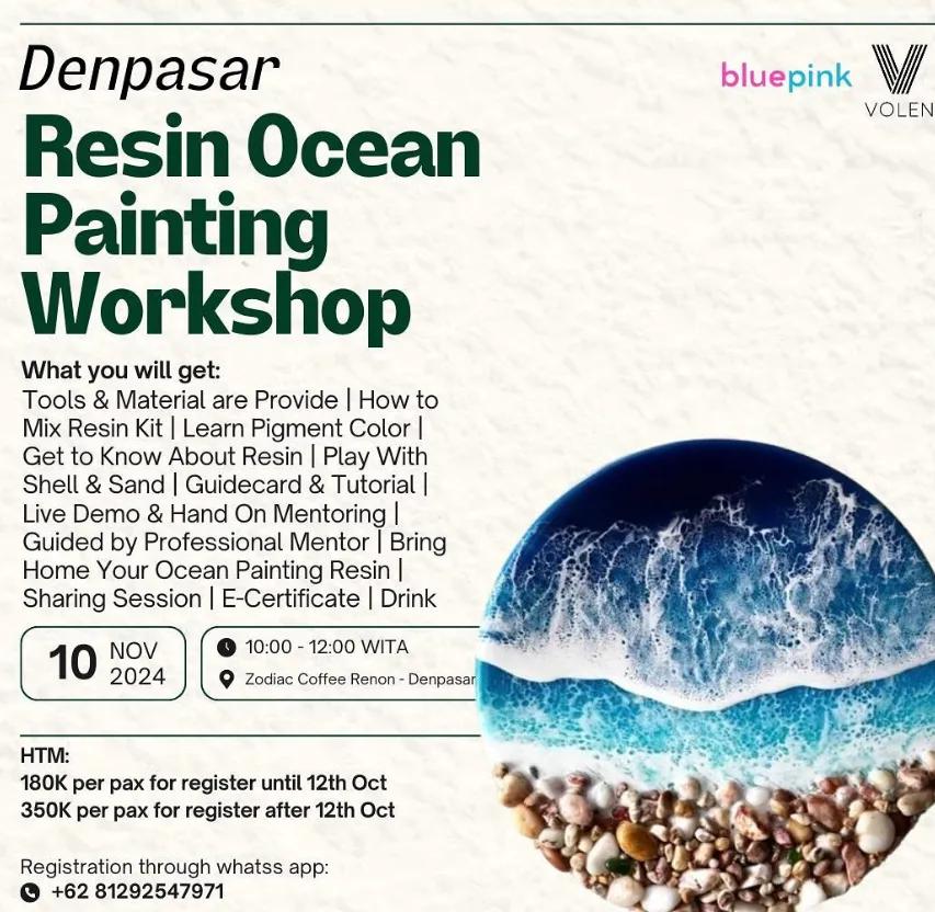 Event at Zodiac XII on November 10 2024: Resin Ocean Painting Workshop