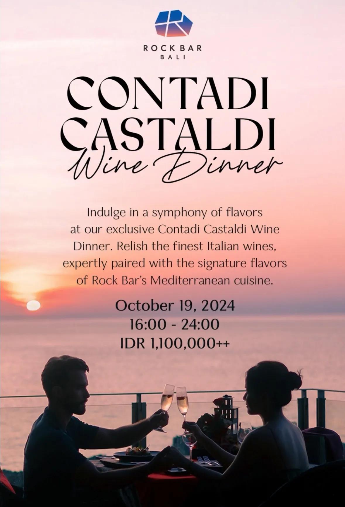 Event at Rock Bar on October 19 2024: Contadi Castaldi Wine Dinner