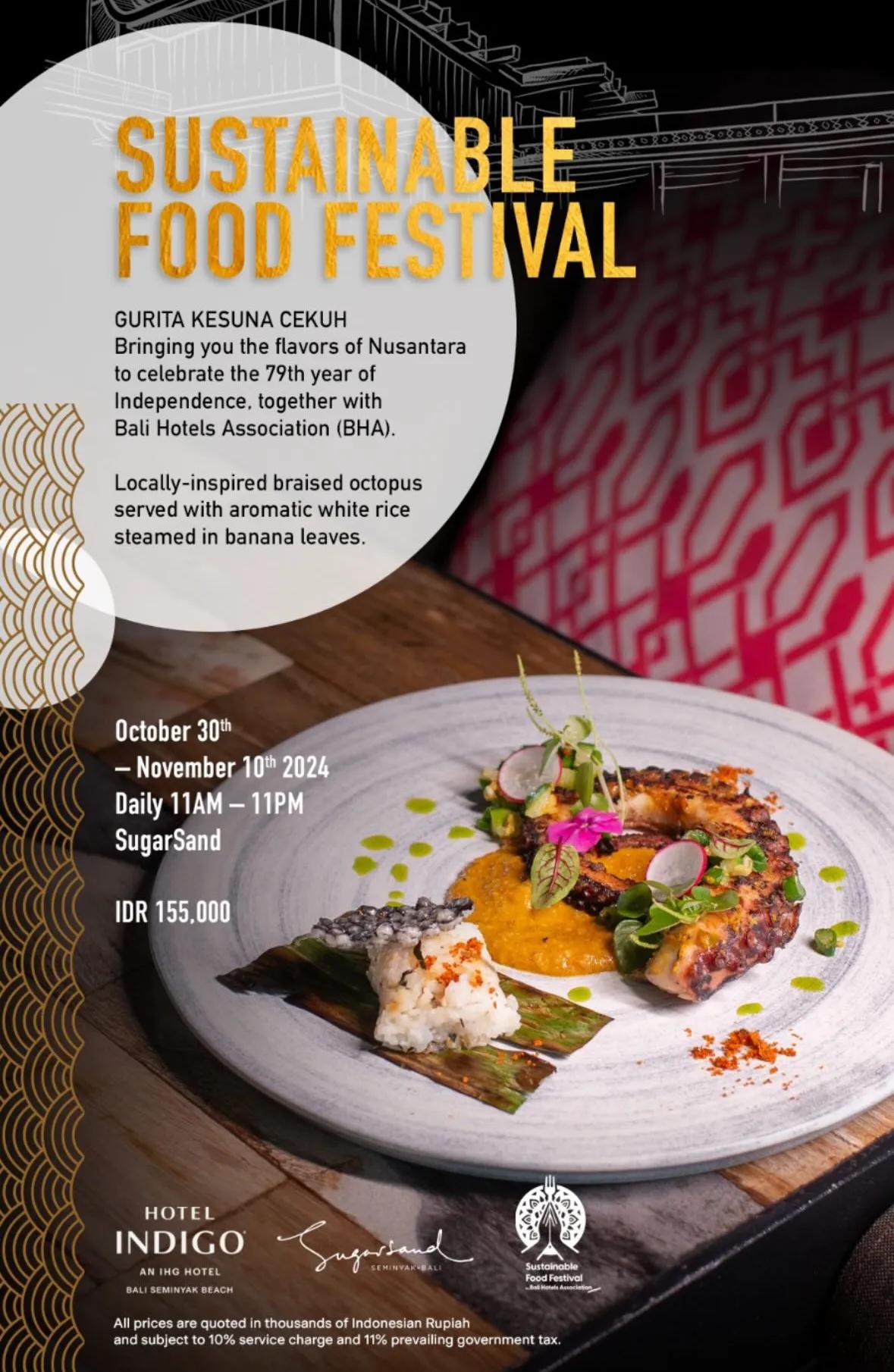 Event at Hotel Indigo everyday in 2024: Sustainable Food Festival