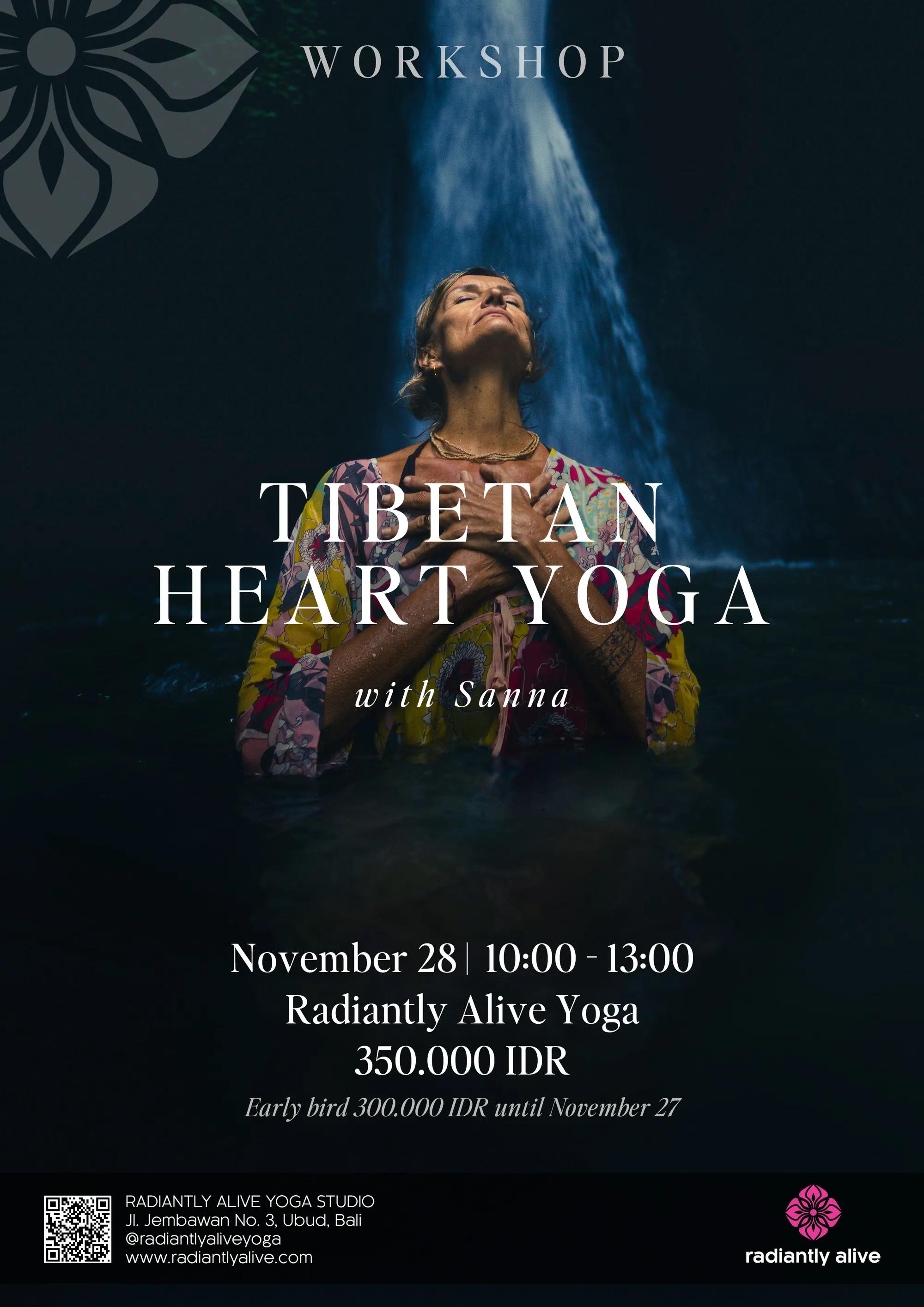 Event at Radiantly Alive on November 28 2024: Tibetan Heart Yoga