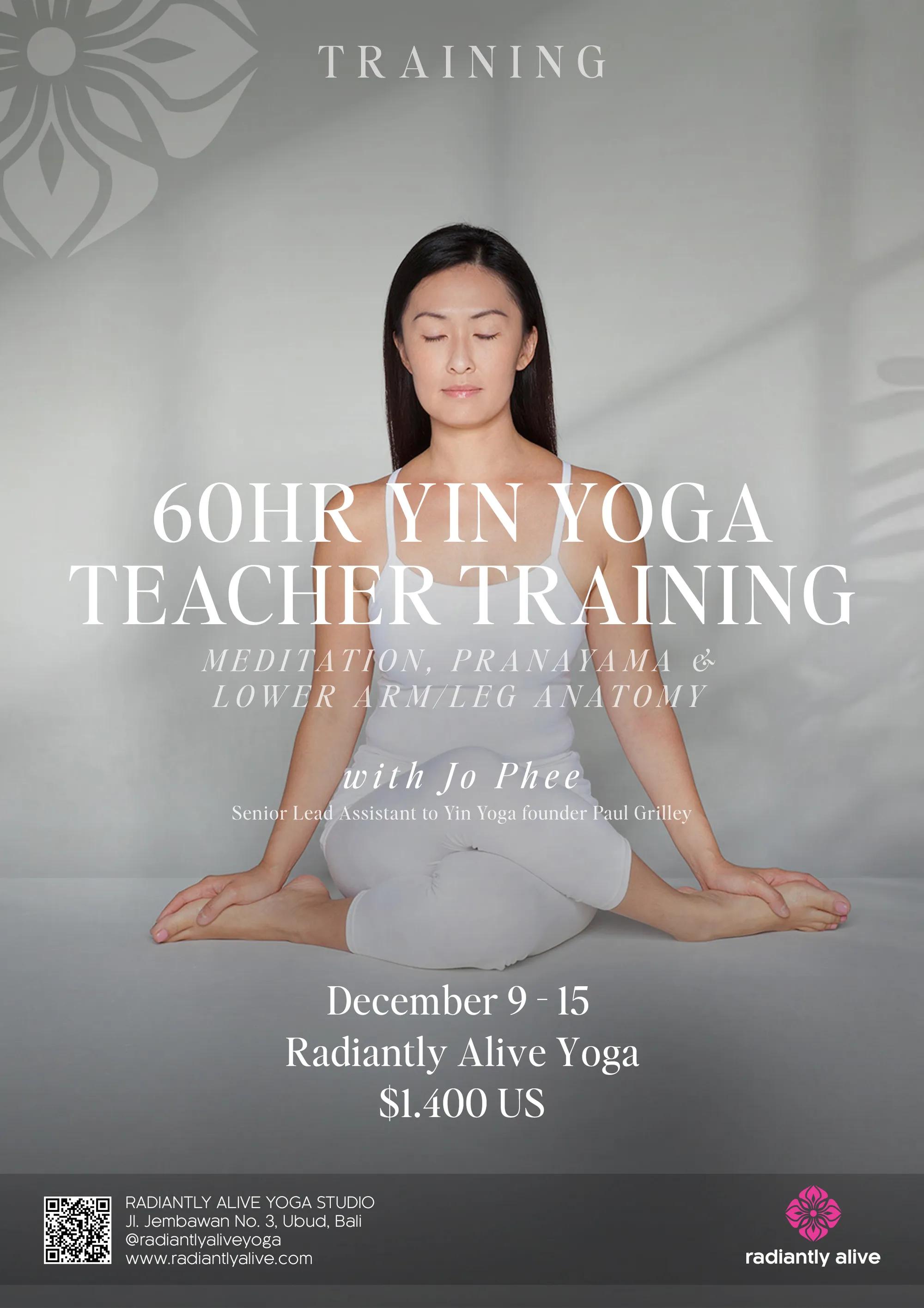 Event at Radiantly Alive everyday in 2024: 60HR Yin Yoga Teacher Training