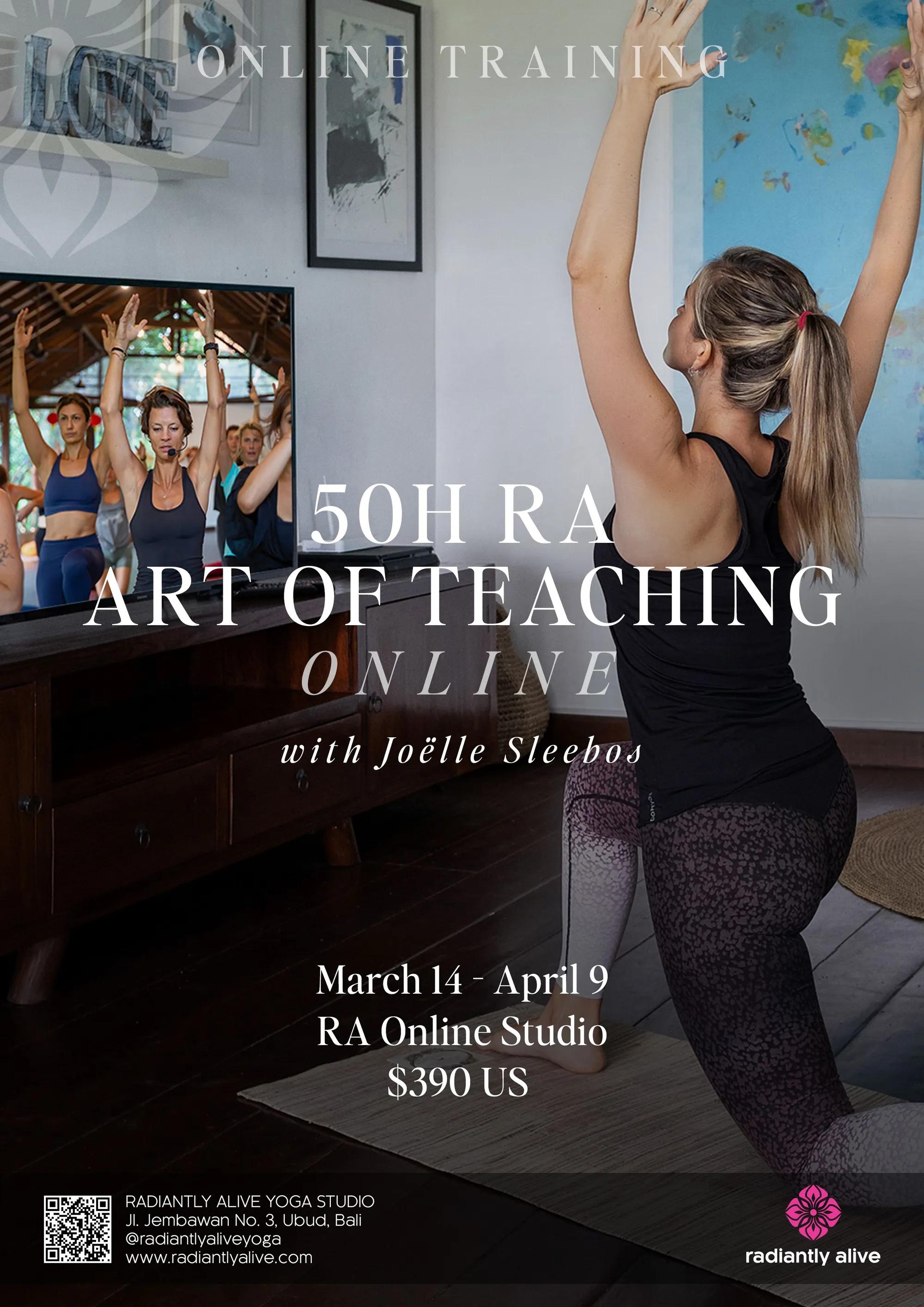 Event at Radiantly Alive on March 14 2024: Online | 50H RA Art of Teaching