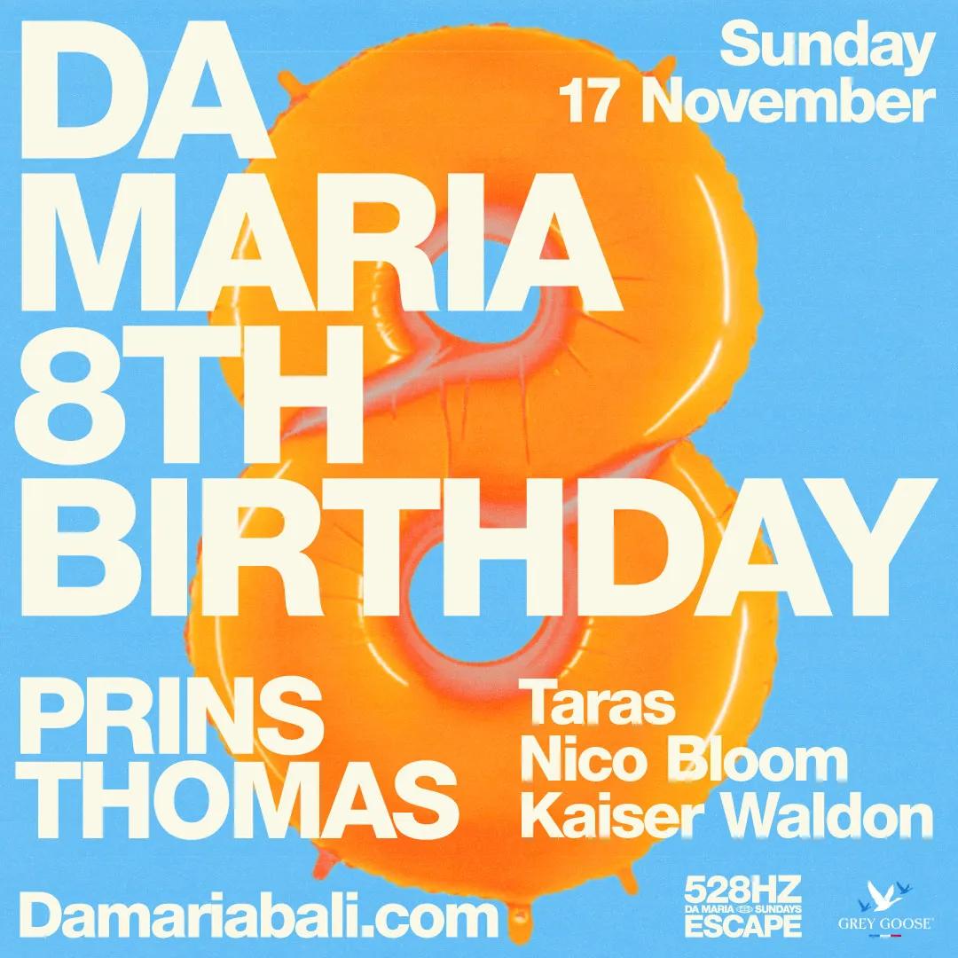 Event at Da Maria on November 17 2024: Da Maria 8th Birthday