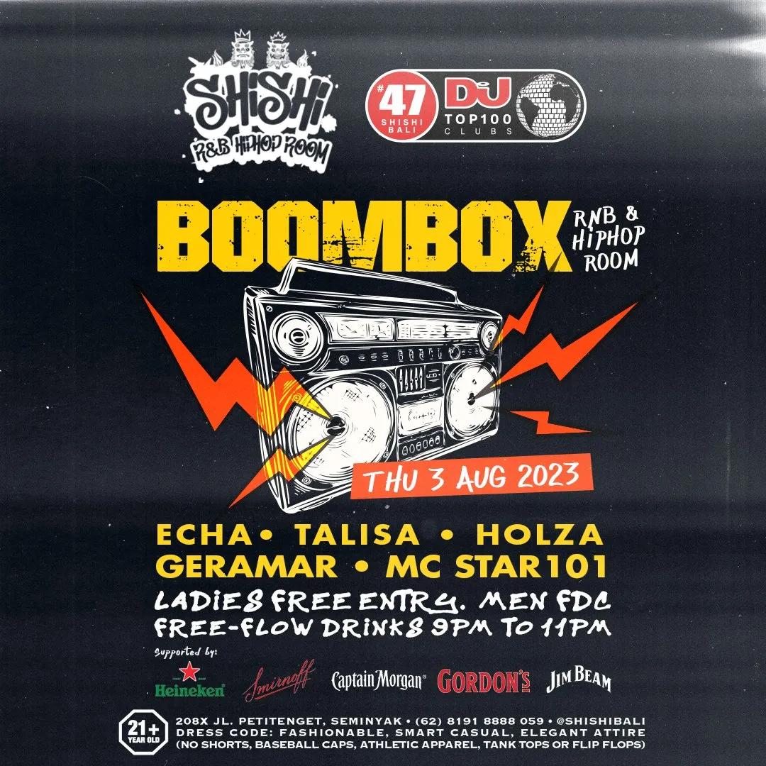 Event at ShiShi every Thursday 2024: Boombox - Rnb and Hip hop
