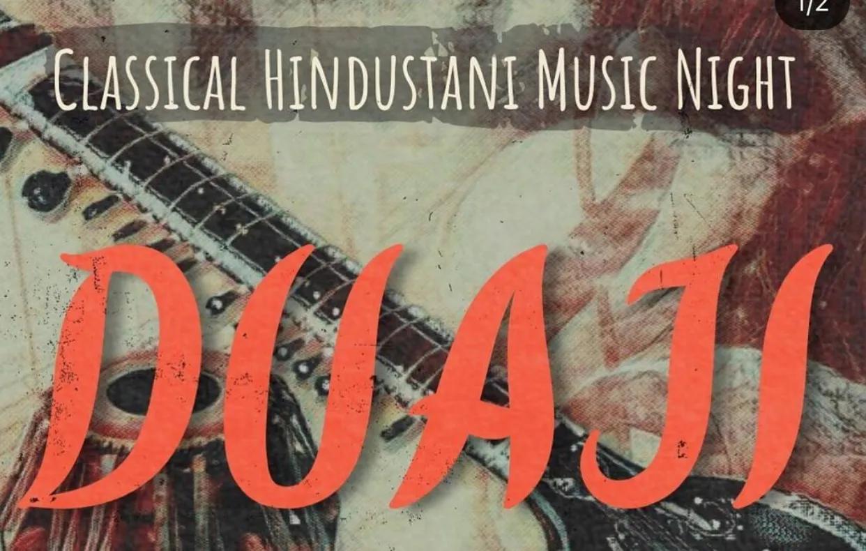 Event at Sayuri Healing Food every Monday 2024: Indian Music by Duaji