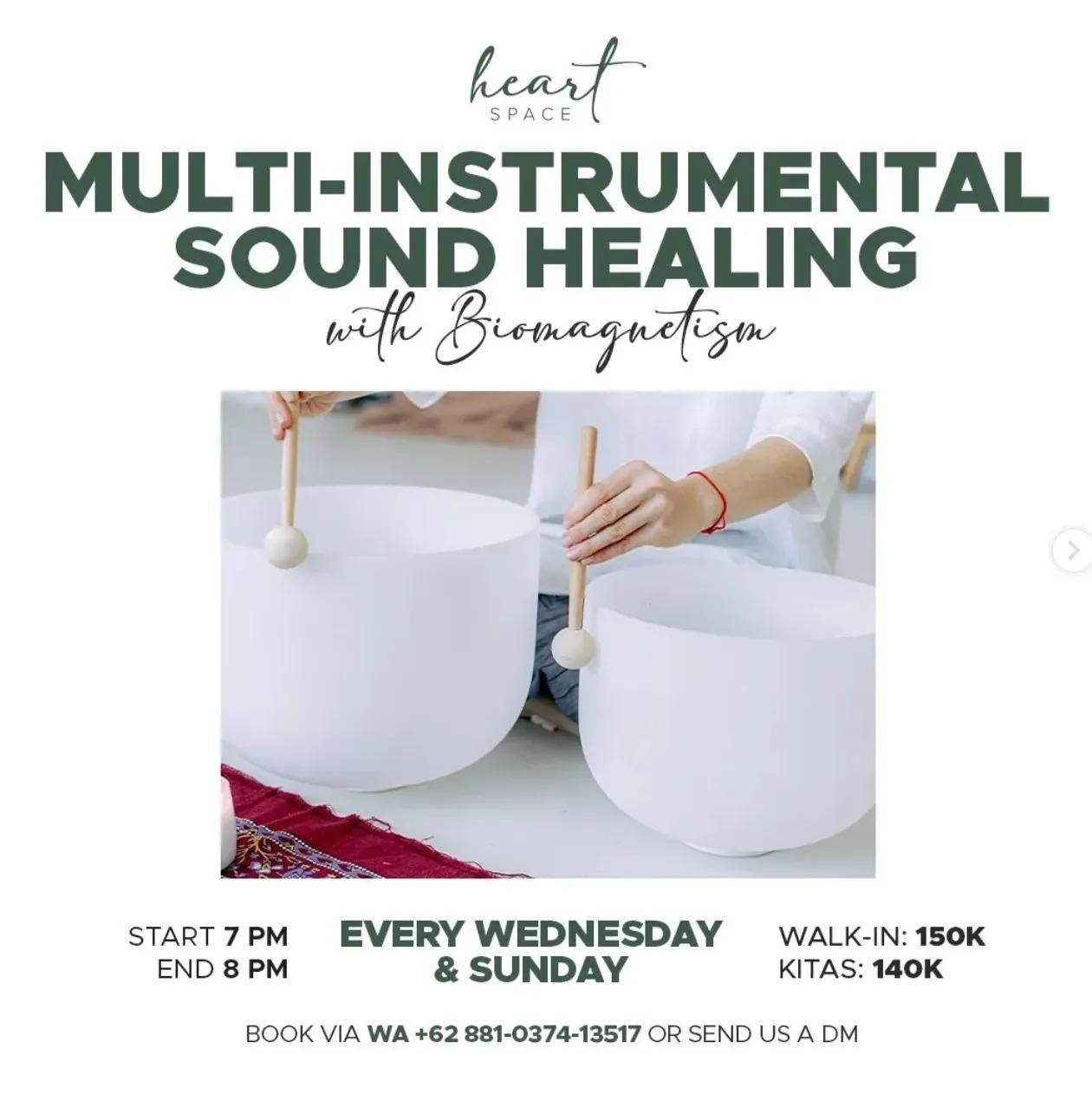 Event at Heart Space - Healing & Yoga every Wednesday 2024: Multi-Instrumental Sound Healing with Biomagnetism