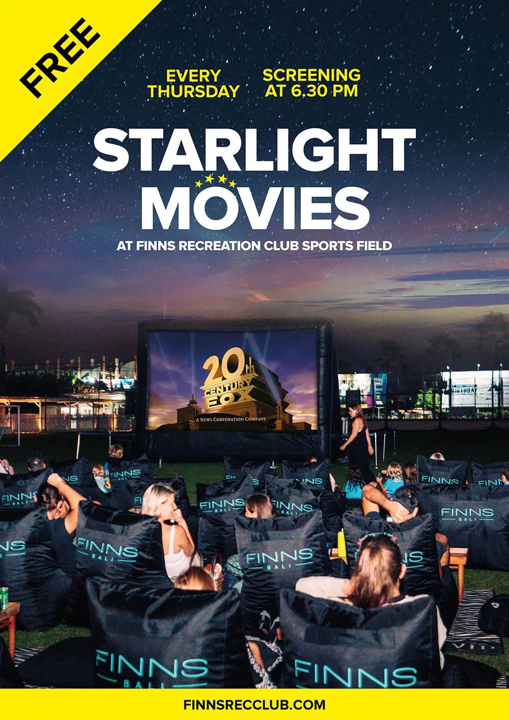 Event at Finns Recreation Club every Thursday 2024: Starlight Movies