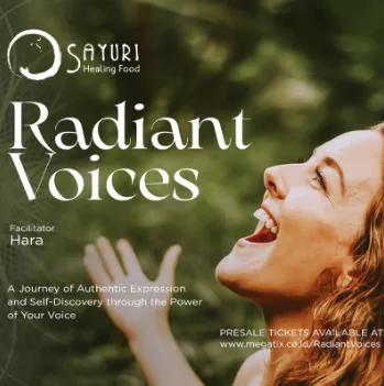 Event at Sayuri Healing Food every Tuesday 2024: Radiant Voices