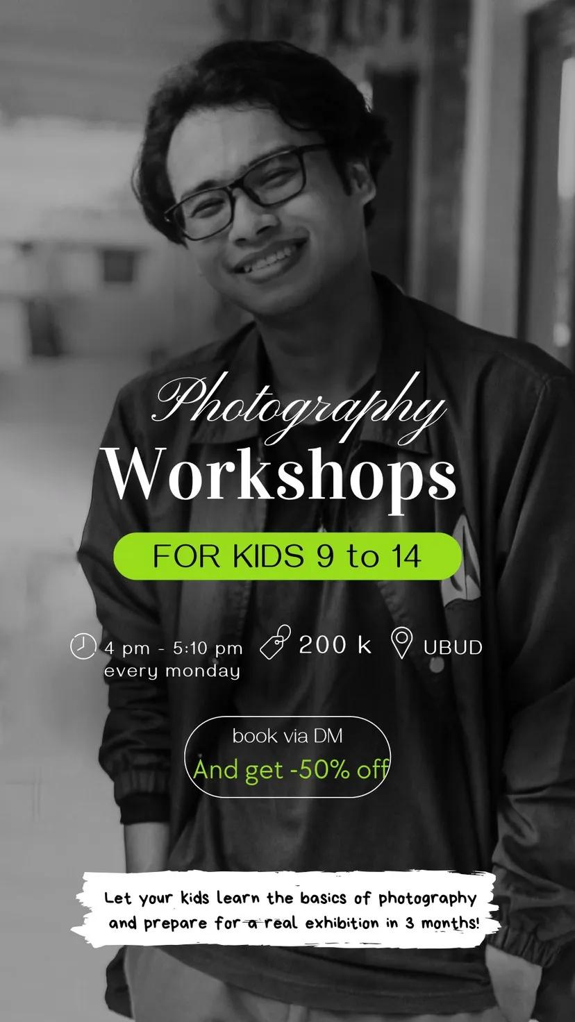 Event at Bali, Island of Gods every Monday 2024: Photography Workshops
