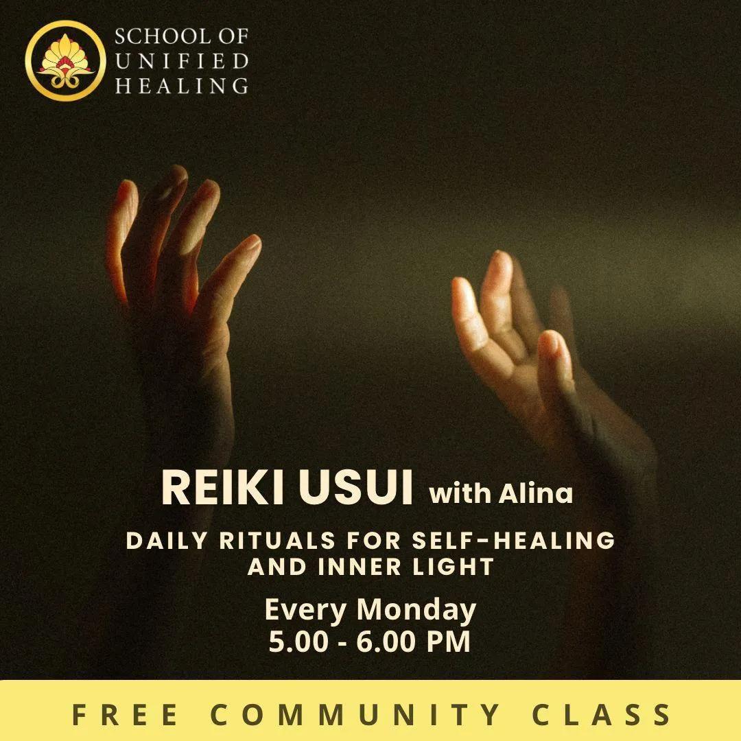 Event at School Of Unified Healing every Monday 2024: Reiki Usui With Alina