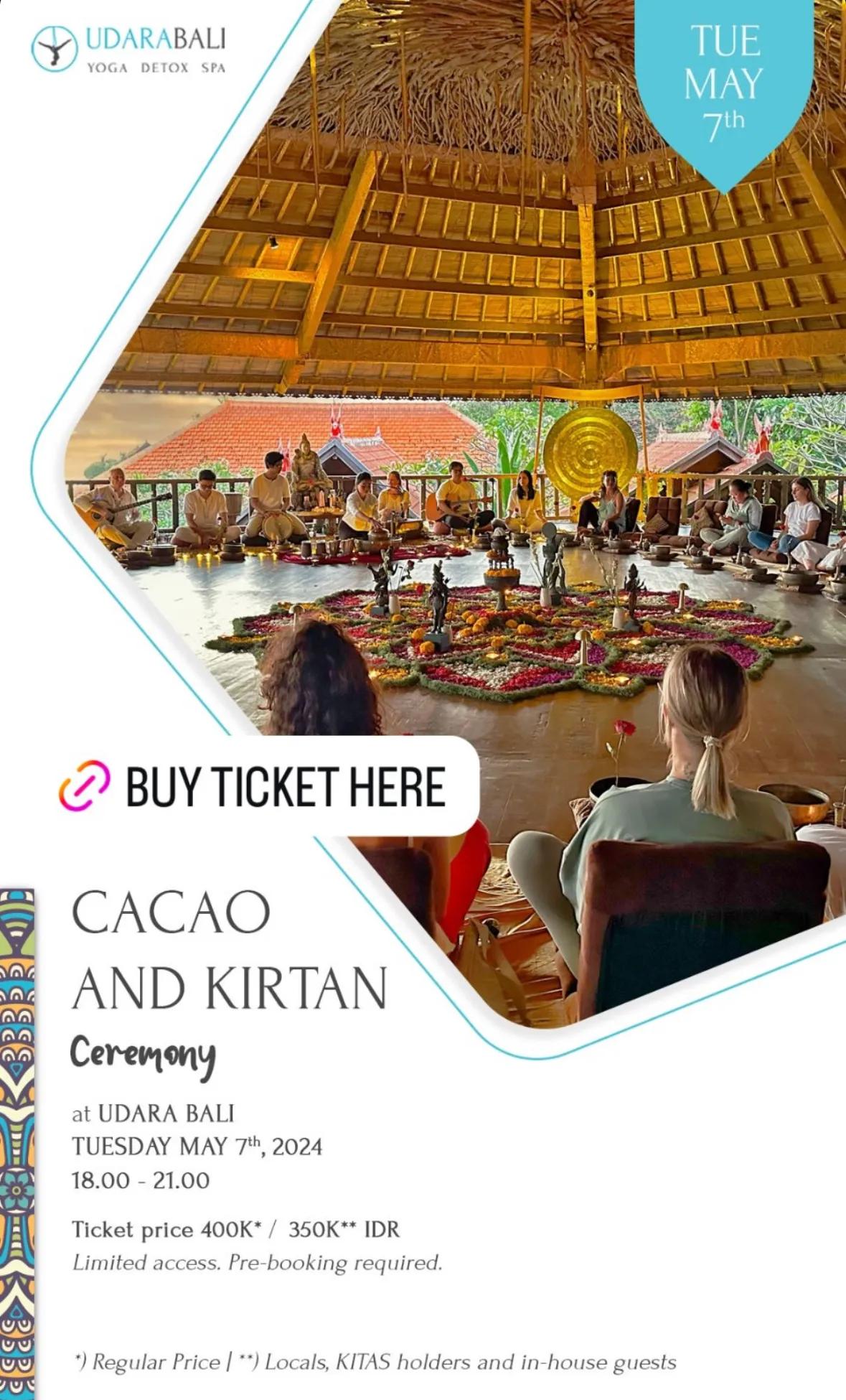 Event at Udara on May 7 2024: Cacao And Kirtan Ceremony